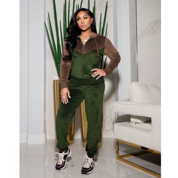 Velvet two-piece suit 6505