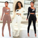 Slim body two-piece fitness leisure suit H11127