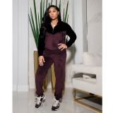 Velvet two-piece suit 6505