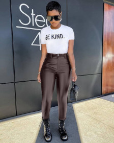 Fashion women's sexy skinny PU leather pants OL90680