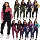 Velvet two-piece suit 6505