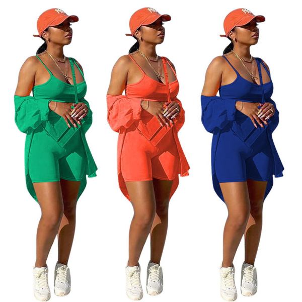 New casual suit three-piece shorts suit fashion sports suit F88398