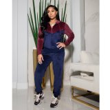 Velvet two-piece suit 6505