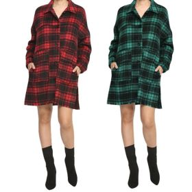 New autumn and winter shirt skirt plaid dress casual dress F88314