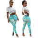 Women's sports letter printing suit LD81011