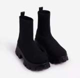 Couple socks shoes women 2021 autumn and winter new thick-soled casual large size net red knitted short boots women cross-border large size shoes S657498643582