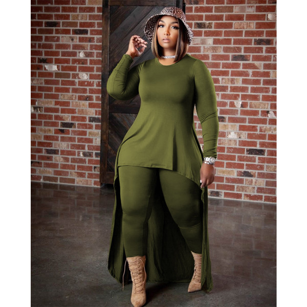 Plus size 2021 new fat girl fashion casual suit GT9955