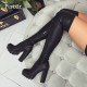 New trendy women's shoes fashion women's boots all-match high-heel warmer over the knee boots S631365665948-1