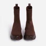 Couple socks shoes women 2021 autumn and winter new thick-soled casual large size net red knitted short boots women cross-border large size shoes S657498643582