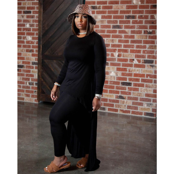 Plus size 2021 new fat girl fashion casual suit GT9955