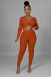 Cute fashion temperament commuter solid color wrinkle two-piece suit Z2031