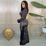 Women's ball gown evening dress elegant sexy hot diamond skirt suit women S390227