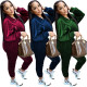 Korean velvet zipper two-piece suit PQ8667