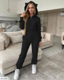 Fashionable solid color front panel with zipper waist slim fit jumpsuit WY6868