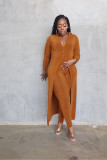 Korean cashmere two-piece long cardigan Amazon independent station new button trousers two-piece suit Y81345