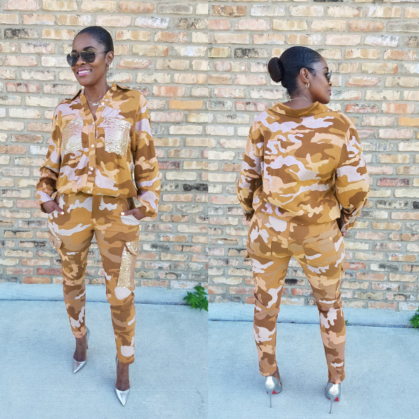 Two-piece solid camouflage shirt M1146