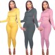 Women's autumn and winter fashion halter suit casual two-piece suit J6250