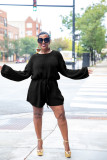 Solid color elasticated waist jumper M1147