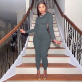Women's autumn and winter fashion halter suit casual two-piece suit J6250