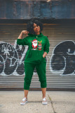 Fashion solid color casual suit jacket with pockets plus logo pants suit SD68641
