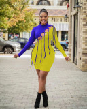 Nightclub style double tie sexy dress with fringed fringe H10010