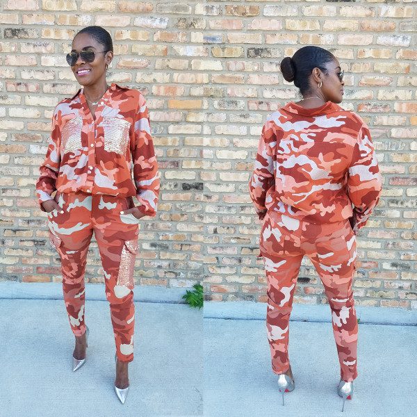 Two-piece solid camouflage shirt M1146