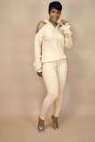 Winter sweater warm solid color halter hoodie suit CM2166