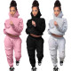 New fashion loose tooling trousers and hooded sweater two-piece suit LY8055