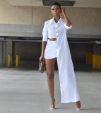 2021 Fall Fashion Irregular Casual Shirt Two Piece Set XM1205