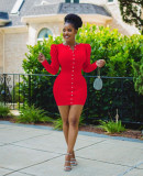 Women's fashion casual solid color dress Z60087