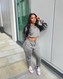 Fashion casual women's solid color two-piece suit Leisure sports suit LL6341