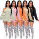 Women's big V-neck sweater dress + vest two-piece suit MN8390