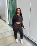 Fashion casual women's solid color two-piece suit Leisure sports suit LL6341