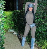 Pure color sports casual jumpsuit AC9119
