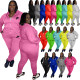 Autumn and winter fashion casual twill sweater embroidered two-piece suit L6045