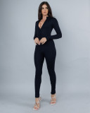 Pure color sports casual jumpsuit AC9119