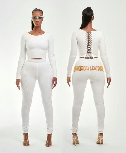 Fashion sexy waistless machine eye strap women's two-piece suit DN8645