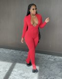 Pure color sports casual jumpsuit AC9119