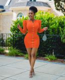Women's fashion casual solid color dress Z60087