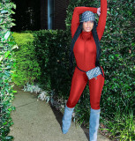 Pure color sports casual jumpsuit AC9119