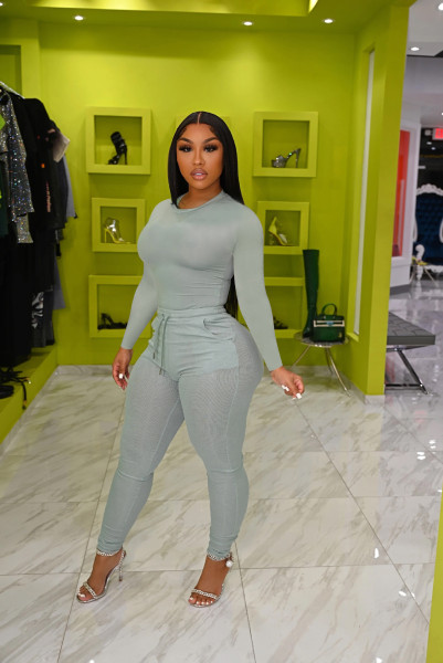 Women's hot style solid color casual twine pocket two-piece suit S178
