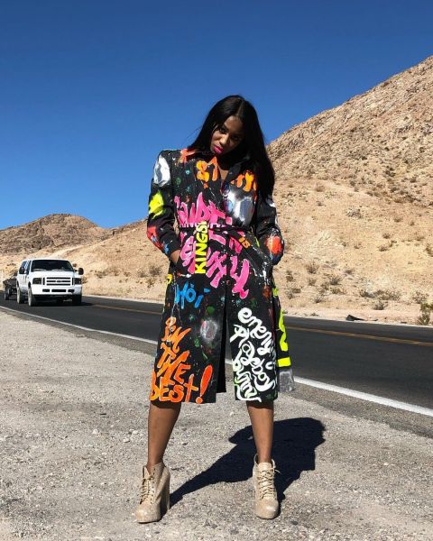 Autumn and winter new fashion suit collar printed mid-length trench coat SD1191