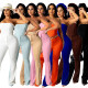 Women's hot style sexy tube top strapless slim flared trousers nightclub suit HANI2162