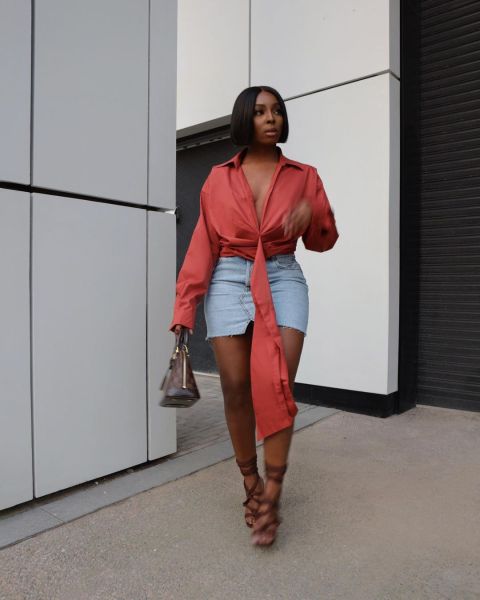 Nightclub solid color pleated deep V belt zipper casual shirt MH82085