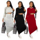 Explosive fashion solid color lifting sexy autumn and winter suit HN065