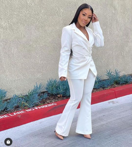 Autumn and winter new fashion casual solid color suit two-piece suit L6221