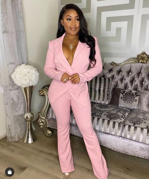 Autumn and winter new fashion casual solid color suit two-piece suit L6221