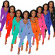 Autumn and winter hot models women's printed suit sports two-piece suit OQ038