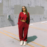 Women's Fashion Solid Color Bare Set YQ08020