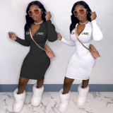 Women's nightclub sexy small embroidered zipper tight dress XR3005